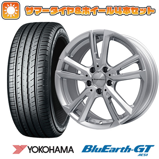 215/65R16 夏タイヤ ホイール4本セット 輸入車用 ボルボ（V60クロスカントリー） YOKOHAMA ブルーアース GT AE51 EUROTECH ガヤ ソリ(シルバー) 16インチ :arktire 19141 101974 28572 28572:アークタイヤ