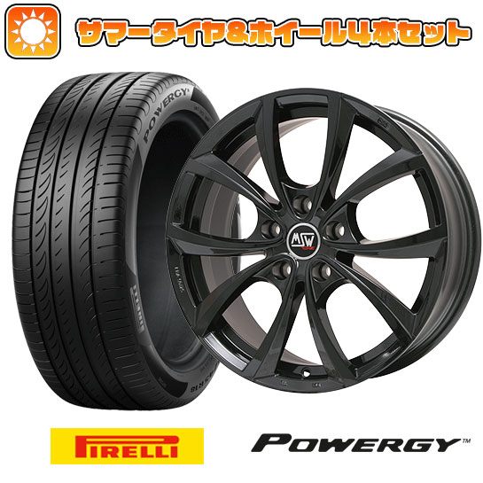 225/60R17 夏タイヤ ホイール4本セット PIRELLI パワジー (5/114車用) MSW by OZ Racing MSW 27(グロスブラック) 17インチ :arktire 1845 93617 36987 36987:アークタイヤ