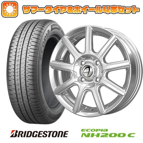 155/65R13 夏タイヤ ホイール4本セット BRIDGESTONE エコピア NH200 C (軽自動車用) テクノピア アルテミス NS9 13インチ｜ark-tire