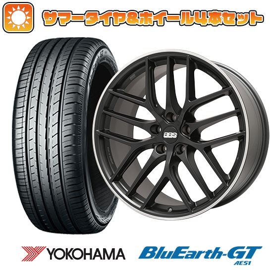 245/35R19 夏タイヤ ホイール4本セット YOKOHAMA ブルーアース GT AE51 (5/114車用) BBS GERMANY BBS CC-R サテンブラック 19インチ｜ark-tire