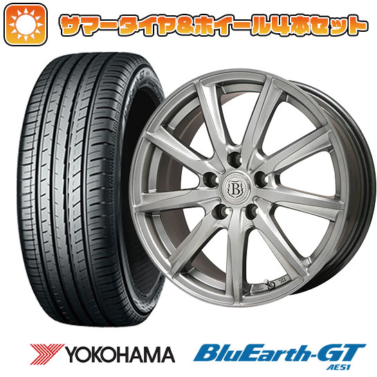 215/40R18 夏タイヤ ホイール4本セット YOKOHAMA ブルーアース GT AE51 (5/100車用) BRANDLE E05 18インチ :arktire 1221 93323 28536 28536:アークタイヤ