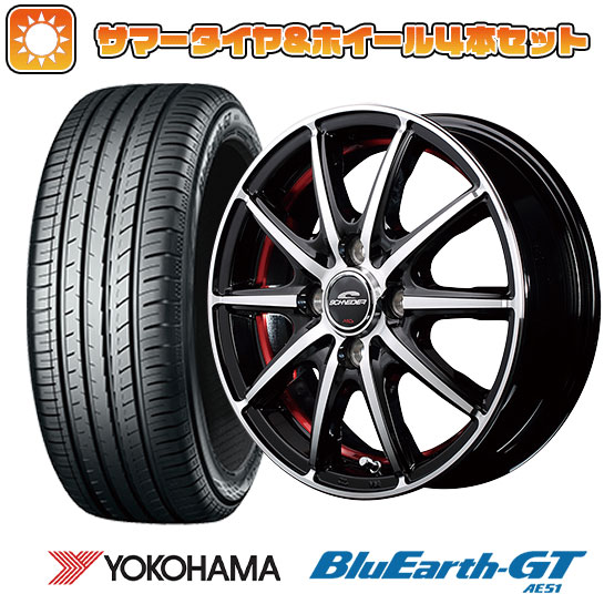 195/65R15 夏タイヤ ホイール４本セット (4/100車用) YOKOHAMA ブルーアース GT AE51 MID シュナイダー SX2 15インチ :arktire 11881 132527 28579 28579:アークタイヤ