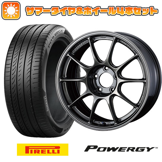 205/50R17 夏タイヤ ホイール4本セット PIRELLI パワジー (4/100車用) WEDS ウェッズスポーツ TC 105X 17インチ :arktire 25201 136527 38262 38262:アークタイヤ