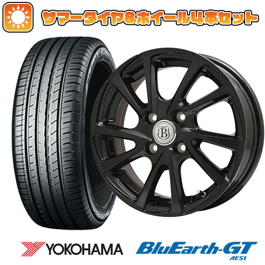 195/50R16 夏タイヤ ホイール4本セット YOKOHAMA ブルーアース GT AE51 (4/100車用) BRANDLE E04B 16インチ｜ark-tire