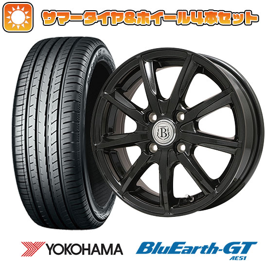 205/45R16 夏タイヤ ホイール4本セット YOKOHAMA ブルーアース GT AE51 (4/100車用) BRANDLE E05B 16インチ｜ark-tire