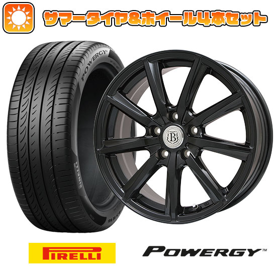 205/50R17 夏タイヤ ホイール4本セット PIRELLI パワジー (5/114車用) BRANDLE E05B 17インチ :arktire 1672 103560 38262 38262:アークタイヤ