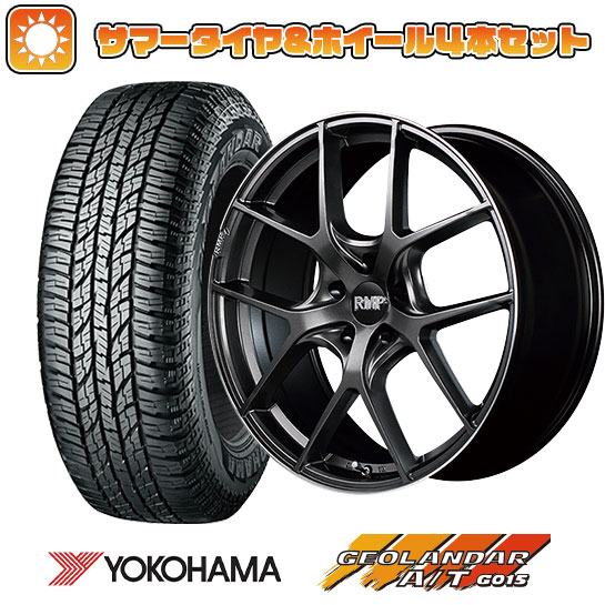 215/60R17 夏タイヤ ホイール4本セット YOKOHAMA ジオランダー A/T G015 RBL (5/114車用) MID RMP 025F 17インチ :arktire 1843 133578 23762 23762:アークタイヤ