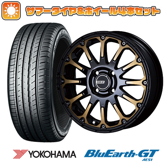 165/55R15 夏タイヤ ホイール４本セット 軽自動車用（N BOX タント スペーシア） YOKOHAMA ブルーアース GT AE51 SSR ディバイド FT 15インチ :arktire 21761 142964 28574 28574:アークタイヤ