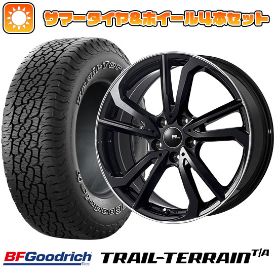 225/60R17 夏タイヤ ホイール4本セット BFグッドリッチ トレールテレーンT/A ORBL (5/114車用) BRANDLE LINE レツィオ ブラックリムポリッシュ 17インチ :arktire 1845 110492 36817 36817:アークタイヤ