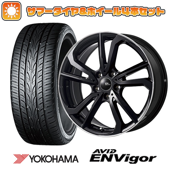 225/40R18 夏タイヤ ホイール4本セット ヨコハマ エイビッド エンビガーS321 (5/114車用) BRANDLE LINE レツィオ ブラックリムポリッシュ 18インチ :arktire 1131 110493 38559 38559:アークタイヤ