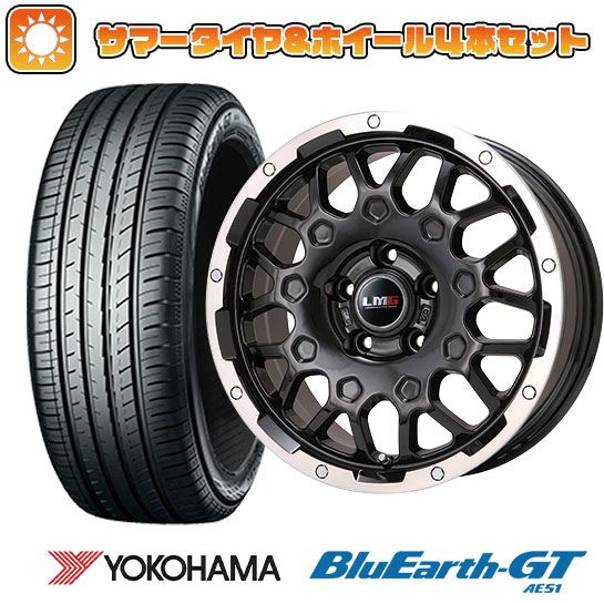 215/65R16 夏タイヤ ホイール4本セット YOKOHAMA ブルーアース GT AE51 (5/114車用) LEHRMEISTER LMG MS 9W ブラック/ブラッククリアリム 16インチ :arktire 1310 110715 28572 28572:アークタイヤ