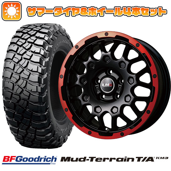 245/65R17 夏タイヤ ホイール4本セット BFグッドリッチ マッドテレーンT/A KM3 (5/114車用) LEHRMEISTER LMG MS 9W マットブラックレッドリム 17インチ :arktire 19901 110712 29311 29311:アークタイヤ