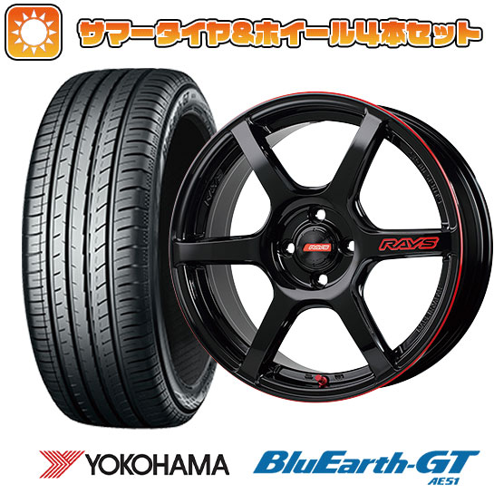 205/55R17 夏タイヤ ホイール4本セット ライズ/ロッキー（ガソリン） YOKOHAMA ブルーアース GT AE51 RAYS グラムライツ 57C6 TIME ATTACK EDITION 17インチ :arktire 21181 139299 28554 28554:アークタイヤ