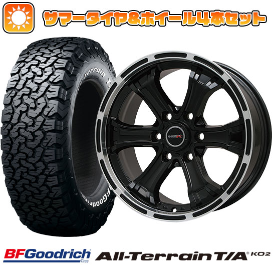 315/75R16 夏タイヤ ホイール4本セット BFG オールテレーンT/A KO2 RWL/RBL (6/139車用) B MUD K(グロスブラックリムポリッシュ) 16インチ :arktire 11821 109257 21288 21288:アークタイヤ