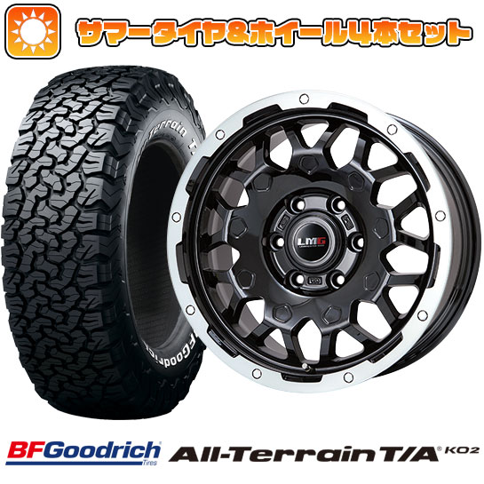 265/70R17 夏タイヤ ホイール4本セット プラド BFグッドリッチ オールテレーンT/A KO2 RWL/RBL LEHRMEISTER LMG MS 9W ブラック/ブラッククリアリム 17インチ :arktire 11822 110721 21283 21283:アークタイヤ