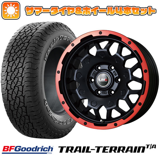 265/70R17 夏タイヤ ホイール4本セット プラド BFグッドリッチ トレールテレーンT/A ORWL LEHRMEISTER LMG MS 9W マットブラックレッドリム 17インチ :arktire 11822 110714 36789 36789:アークタイヤ