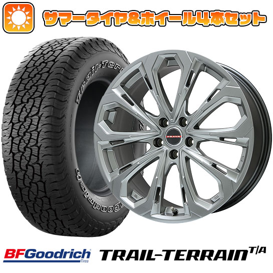 225/55R18 夏タイヤ ホイール4本セット BFグッドリッチ トレールテレーンT/A ORBL (5/114車用) BIGWAY LEYSEEN プラバ5X(クロームハイパーシルバー) 18インチ :arktire 1321 115003 36808 36808:アークタイヤ