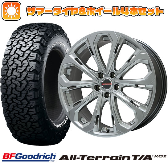 225/65R17 夏タイヤ ホイール4本セット BFグッドリッチ オールテレーンT/A KO2 RBL (5/114車用) BIGWAY LEYSEEN プラバ5X(クロームハイパーシルバー) 17インチ :arktire 2182 114997 23750 23750:アークタイヤ