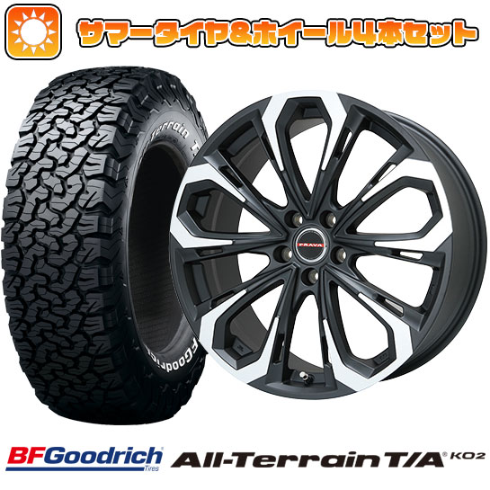 225/65R17 夏タイヤ ホイール4本セット BFグッドリッチ オールテレーンT/A KO2 RBL (5/114車用) BIGWAY LEYSEEN プラバ5X(マットブラックポリッシュ) 17インチ :arktire 2182 114999 23750 23750:アークタイヤ