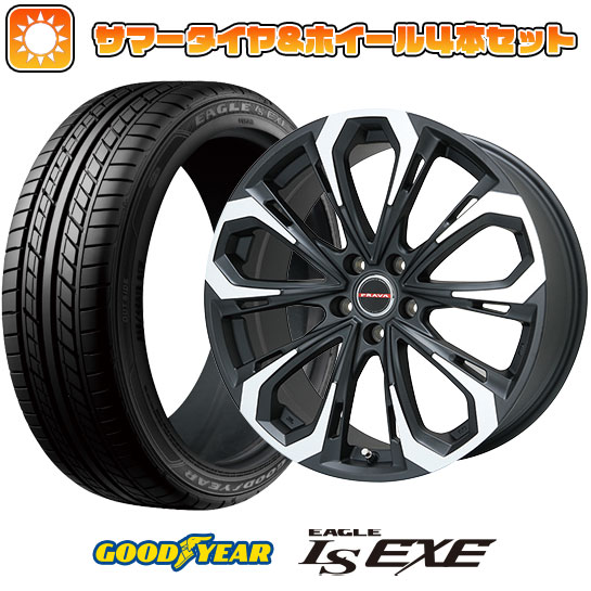 225/55R17 夏タイヤ ホイール4本セット GOODYEAR EAGLE LS EXE(限定) (5/114車用) BIGWAY LEYSEEN プラバ5X(マットブラックポリッシュ) 17インチ :arktire 1861 114999 32119 32119:アークタイヤ