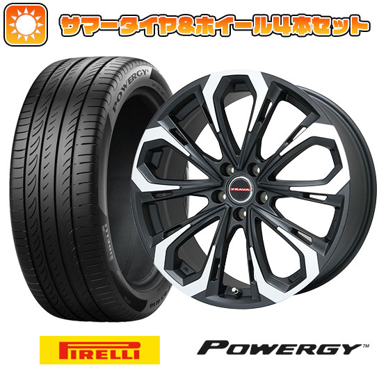 205/45R17 夏タイヤ ホイール4本セット シエンタ 2022 PIRELLI パワジー BIGWAY LEYSEEN プラバ5X(マットブラックポリッシュ) 17インチ :arktire 27102 114999 36986 36986:アークタイヤ