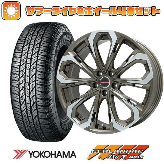 225/60R17 夏タイヤ ホイール4本セット YOKOHAMA ジオランダー A/T G015 RBL (5/114車用) BIGWAY LEYSEEN プラバ5X(ブロンズポリッシュ) 17インチ :arktire 1845 114998 29317 29317:アークタイヤ