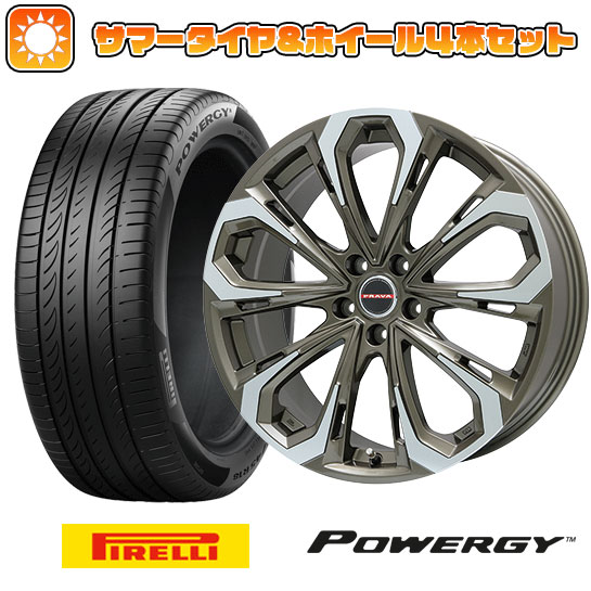 225/60R18 夏タイヤ ホイール４本セット (5/114車用) PIRELLI パワジー ビッグウエイ LEYSEEN プラバ5X(ブロンズポリッシュ) 18インチ :arktire 1341 115001 36977 36977:アークタイヤ