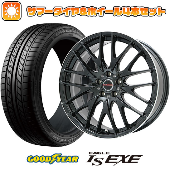 215/50R17 夏タイヤ ホイール4本セット GOODYEAR EAGLE LS EXE(限定) (5/114車用) BIGWAY LEYSEEN プラバ9M(グロスブラック/リムポリッシュ) 17インチ :arktire 1842 114802 31589 31589:アークタイヤ