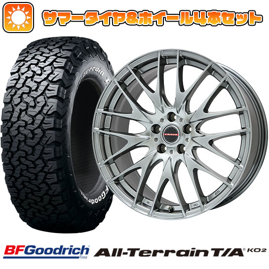 225/65R17 夏タイヤ ホイール4本セット BFグッドリッチ オールテレーンT/A KO2 RBL (5/114車用) BIGWAY LEYSEEN プラバ9M(クロームハイパーシルバー) 17インチ :arktire 2182 114801 23750 23750:アークタイヤ