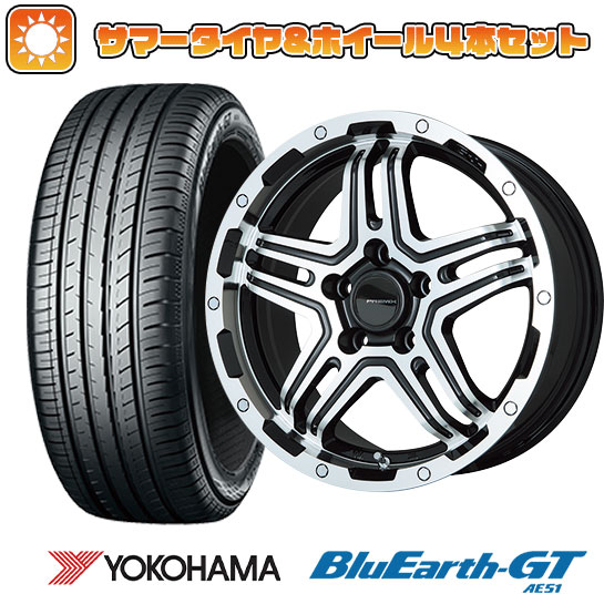 205/65R16 夏タイヤ ホイール4本セット ヤリスクロス YOKOHAMA ブルーアース GT AE51 PREMIX グラバス J2(ブラックポリッシュ) 16インチ :arktire 22001 112701 28571 28571:アークタイヤ