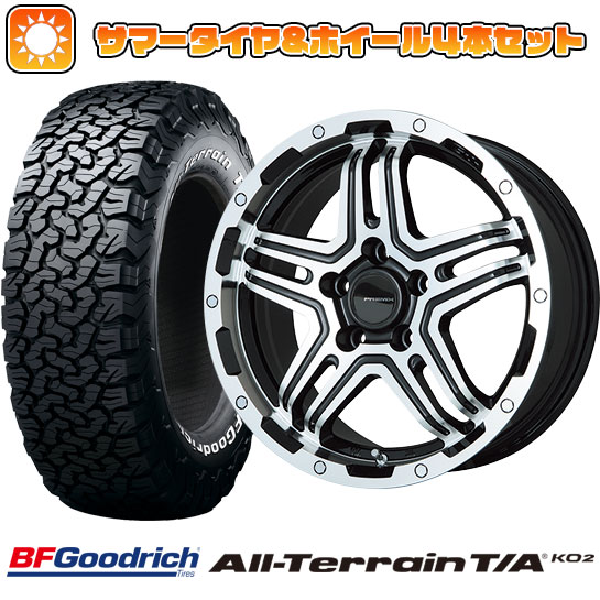 225/70R16 夏タイヤ ホイール4本セット BFグッドリッチ オールテレーンT/A KO2 RWL/RBL (5/114車用) PREMIX グラバス J2(ブラックポリッシュ) 16インチ :arktire 2563 112701 22213 22213:アークタイヤ