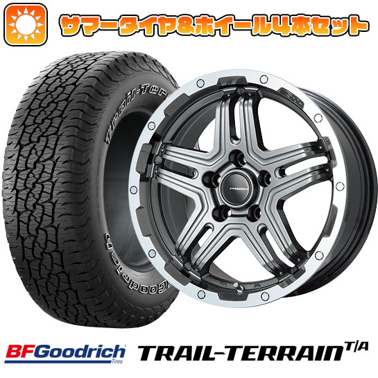 225/65R17 夏タイヤ ホイール4本セット BFグッドリッチ トレールテレーンT/A ORWL (5/114車用) PREMIX グラバス J2(ガンメタ/リムポリッシュ) 17インチ :arktire 2182 112704 36785 36785:アークタイヤ