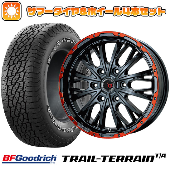 265/70R17 夏タイヤ ホイール4本セット プラド BFグッドリッチ トレールテレーンT/A ORWL LEHRMEISTER LMG ヴァスティア(グロスブラック/レッドリム) 17インチ :arktire 11822 115355 36789 36789:アークタイヤ