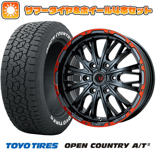 265/65R17 夏タイヤ ホイール4本セット TOYO OPEN COUNTRY A/T III (6/139車用) LEHRMEISTER LMG ヴァスティア(グロスブラック/レッドリム) 17インチ :arktire 11822 115355 38618 38618:アークタイヤ