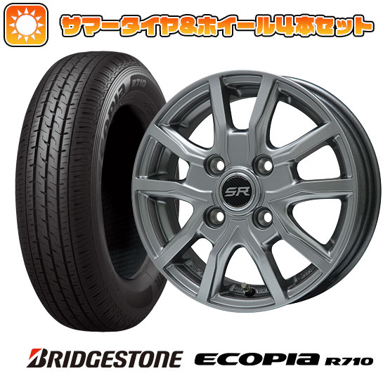 145/80R12 夏タイヤ ホイール4本セット BRIDGESTONE エコピア R710 80/78N(限定) (軽自動車用) BRANDLE N52 12インチ｜ark-tire