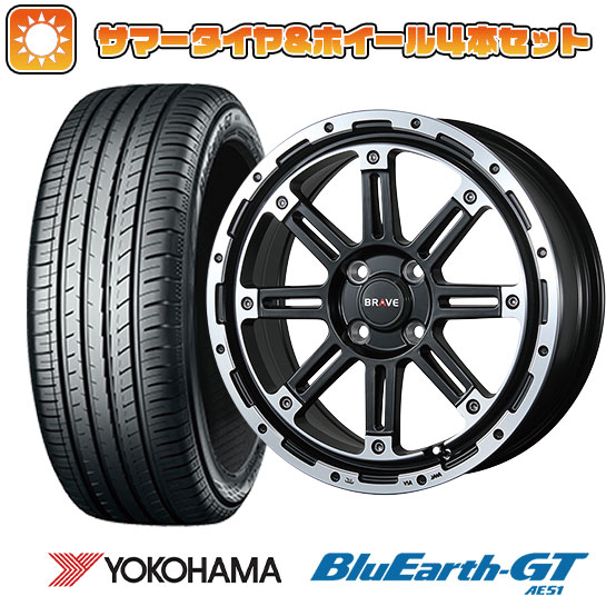 195/45R16 夏タイヤ ホイール4本セット YOKOHAMA ブルーアース GT AE51 (4/100車用) BLEST バーンズテック ブレイブストリーム 16インチ｜ark-tire