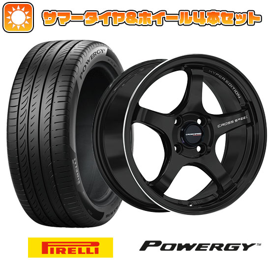 185/60R15 夏タイヤ ホイール4本セット PIRELLI パワジー (4/100車用) HOT STUFF クロススピード ハイパーエディションCR5 15インチ :arktire 1901 146361 37003 37003:アークタイヤ