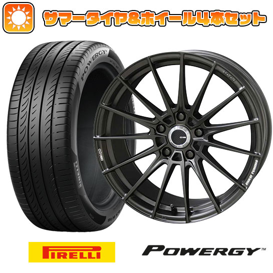 225/60R18 夏タイヤ ホイール４本セット (5/114車用) PIRELLI パワジー エンケイ チューニング FC01 18インチ :arktire 1341 150789 36977 36977:アークタイヤ