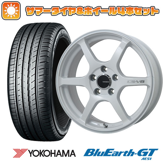 205/50R17 夏タイヤ ホイール4本セット YOKOHAMA ブルーアース GT AE51 (5/100車用) LEHRMEISTER CS V6(ホワイト) 17インチ :arktire 1671 116390 28551 28551:アークタイヤ