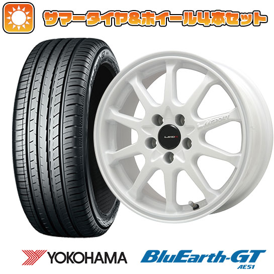 195/50R16 夏タイヤ ホイール4本セット YOKOHAMA ブルーアース GT AE51 (5/100車用) LEHRMEISTER LMスポーツLM 10R(ホワイト) 16インチ :arktire 9441 116180 28561 28561:アークタイヤ