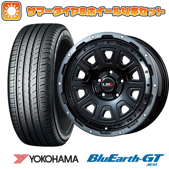 205/65R16 夏タイヤ ホイール4本セット ヤリスクロス YOKOHAMA ブルーアース GT AE51 LEHRMEISTER LMG DS 10 ブラック/ブラッククリアリム 16インチ :arktire 22001 115620 28571 28571:アークタイヤ