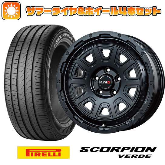 215/70R16 夏タイヤ ホイール4本セット PIRELLI スコーピオン ヴェルデ (5/114車用) LEHRMEISTER LMG DS 10 マットブラック 16インチ :arktire 1581 115610 15757 15757:アークタイヤ