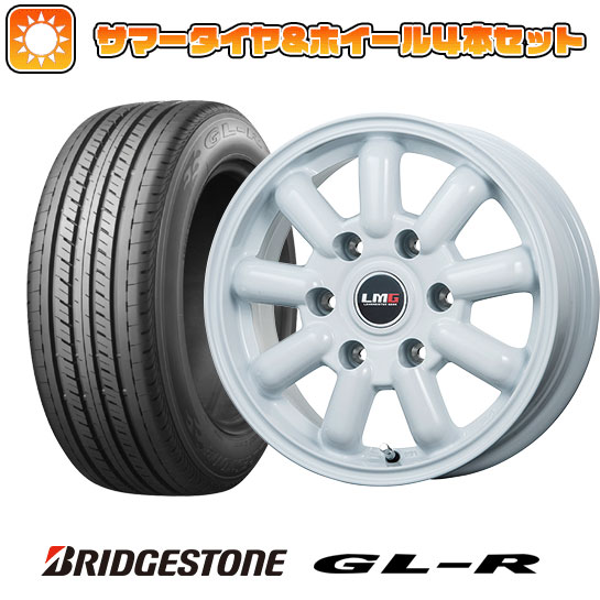 215/65R16 夏タイヤ ホイール4本セット NV350キャラバン BRIDGESTONE GL-R 109/107R LEHRMEISTER LMG MOS-9(ホワイト) 16インチ