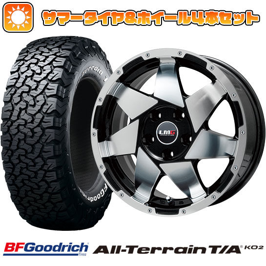 225/65R17 夏タイヤ ホイール4本セット BFグッドリッチ オールテレーンT/A KO2 RBL (5/114車用) LEHRMEISTER LMG shuriken ブラックポリッシュ 17インチ :arktire 2182 117270 23750 23750:アークタイヤ