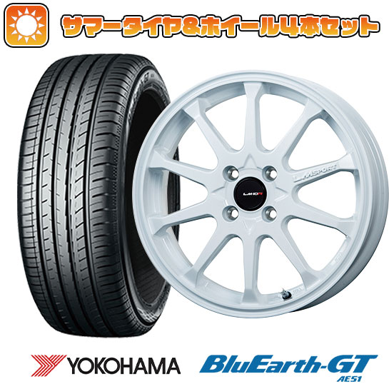 195/65R15 夏タイヤ ホイール4本セット YOKOHAMA ブルーアース GT AE51 (5/100車用) LEHRMEISTER LMスポーツLM-10R(ホワイト) 15インチ | BluEarth