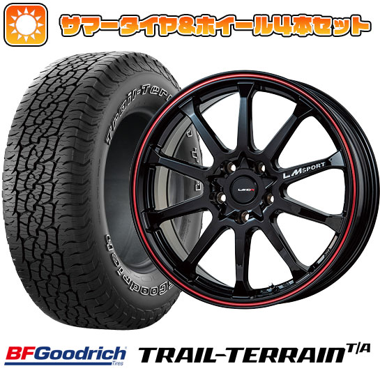 235/55R18 夏タイヤ ホイール4本セット BFグッドリッチ トレールテレーンT/A ORBL (5/114車用) LEHRMEISTER LMスポーツLM 10R(ブラック/レッドライン) 18インチ :arktire 1303 116216 36809 36809:アークタイヤ