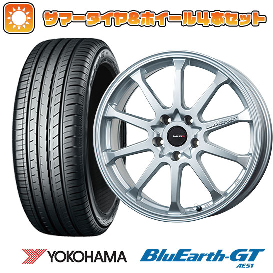 195/55R16 夏タイヤ ホイール4本セット シエンタ 2022- YOKOHAMA ブルーアース GT AE51 LEHRMEISTER LMスポーツLM-10R(メタリックシルバー) 16インチ｜ark-tire