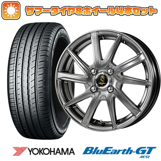 185/55R16 夏タイヤ ホイール4本セット YOKOHAMA ブルーアース GT AE51 (4/100車用) WORK セプティモGO1プラス 16インチ｜ark-tire