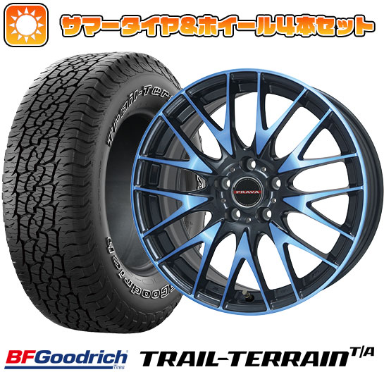 225/55R18 夏タイヤ ホイール4本セット BFグッドリッチ トレールテレーンT/A ORBL (5/114車用) BIGWAY LEYSEEN プラバ9M(ブルークリア) 18インチ :arktire 1321 118948 36808 36808:アークタイヤ