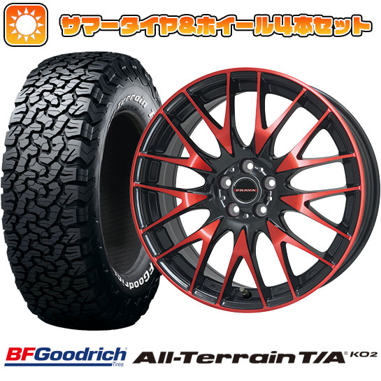 225/65R17 夏タイヤ ホイール4本セット BFグッドリッチ オールテレーンT/A KO2 RBL (5/114車用) BIGWAY LEYSEEN プラバ9M(レッドクリア) 17インチ :arktire 2182 118947 23750 23750:アークタイヤ